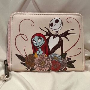 Loungefly X Disney The Nightmare Before Christmas Jack & Sally Floral Wallet NWT